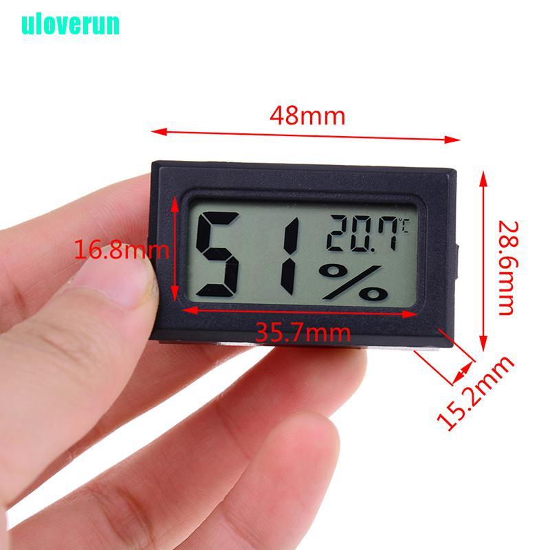 Uloverun Nhiệt Kế Kỹ Thuật Số lcd Cỡ Nhỏ Đo Độ Ẩm
