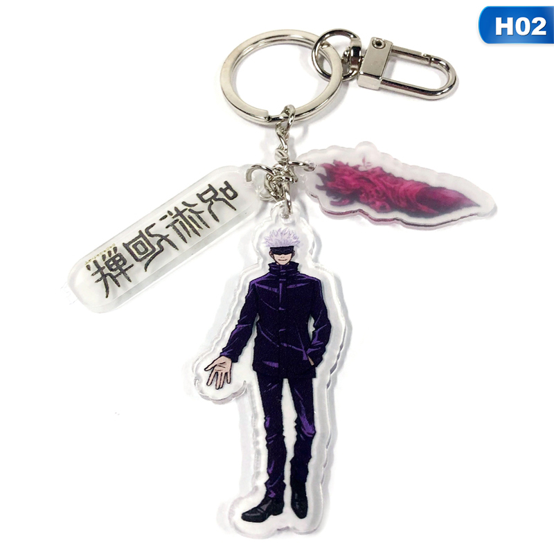 Flowersqueen Móc Khóa In Họa Tiết Hoạt Hình Anime Jujutsu Kaisen Xinh Xắn