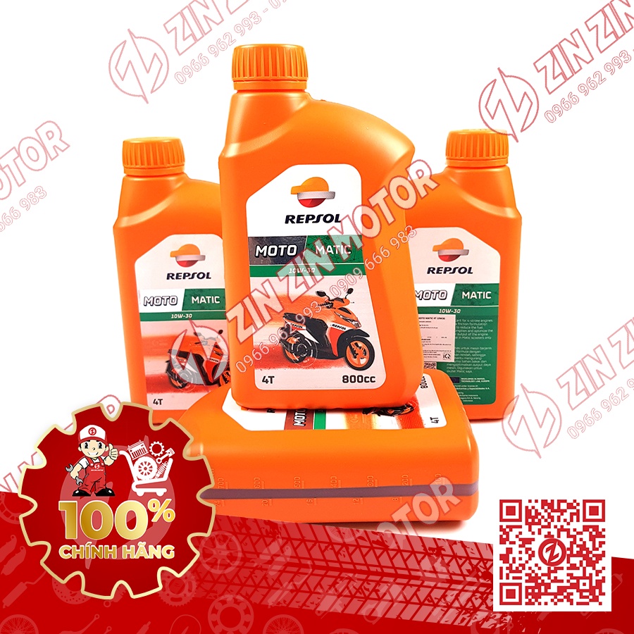 Nhớt Repsol Matic 4T 10W30 0.8L dùng cho các dòng xe tay ga
