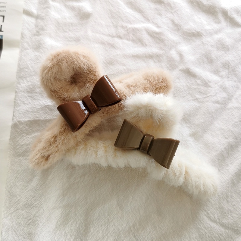 Kẹp Tóc Nơ / Cá Mập Giả Lông Xù Xinh Xắn Cho Bé Gái 2022