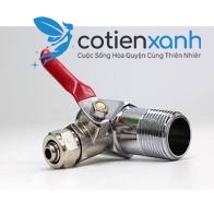 Bộ van chia nước đầu vào máy lọc nước hoặc dùng trong hệ thống phun sương, ren 21mm, có van khóa.
