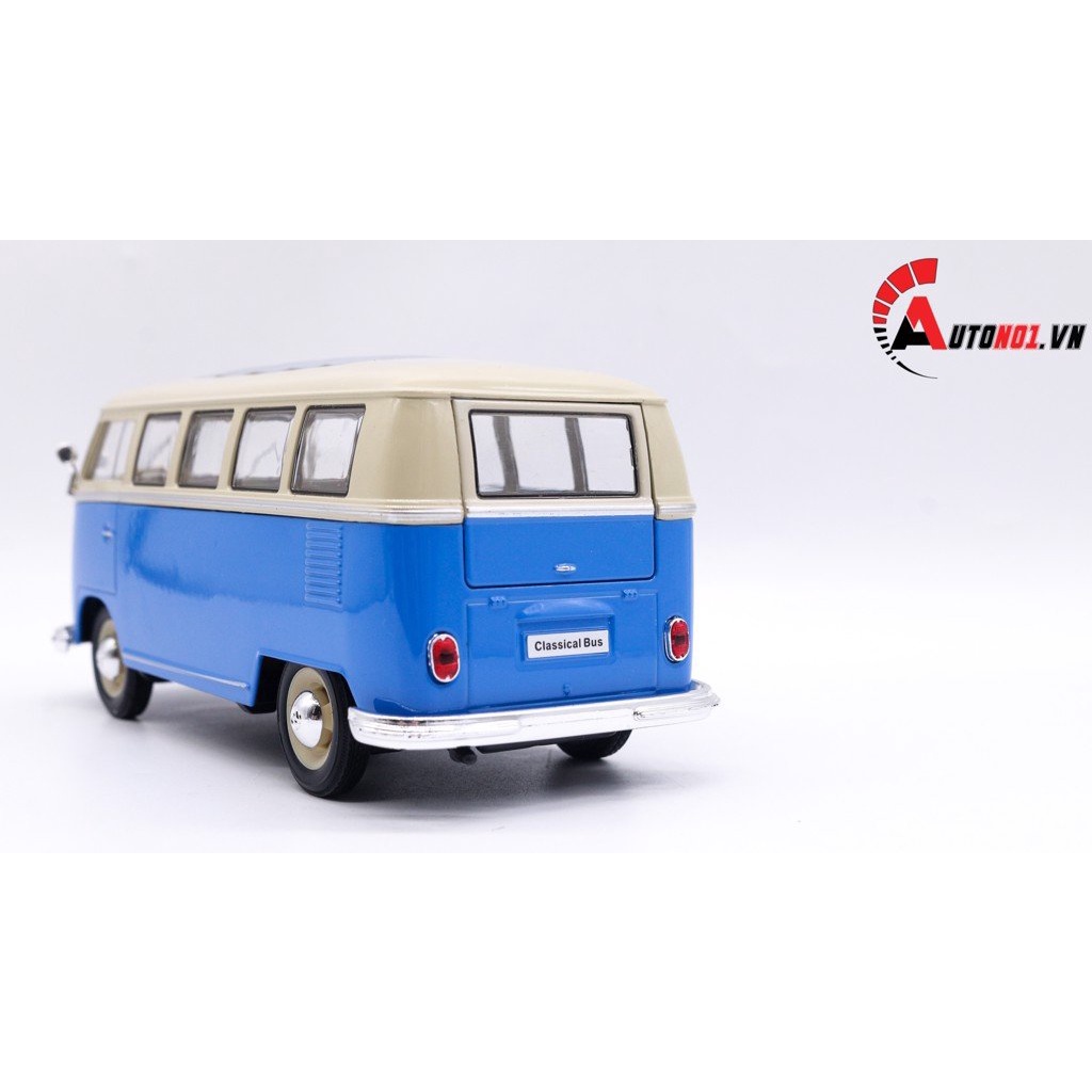 MÔ HÌNH XE VOLKSWAGEN T1 BUS BLUE 1:24 WELLY 7823