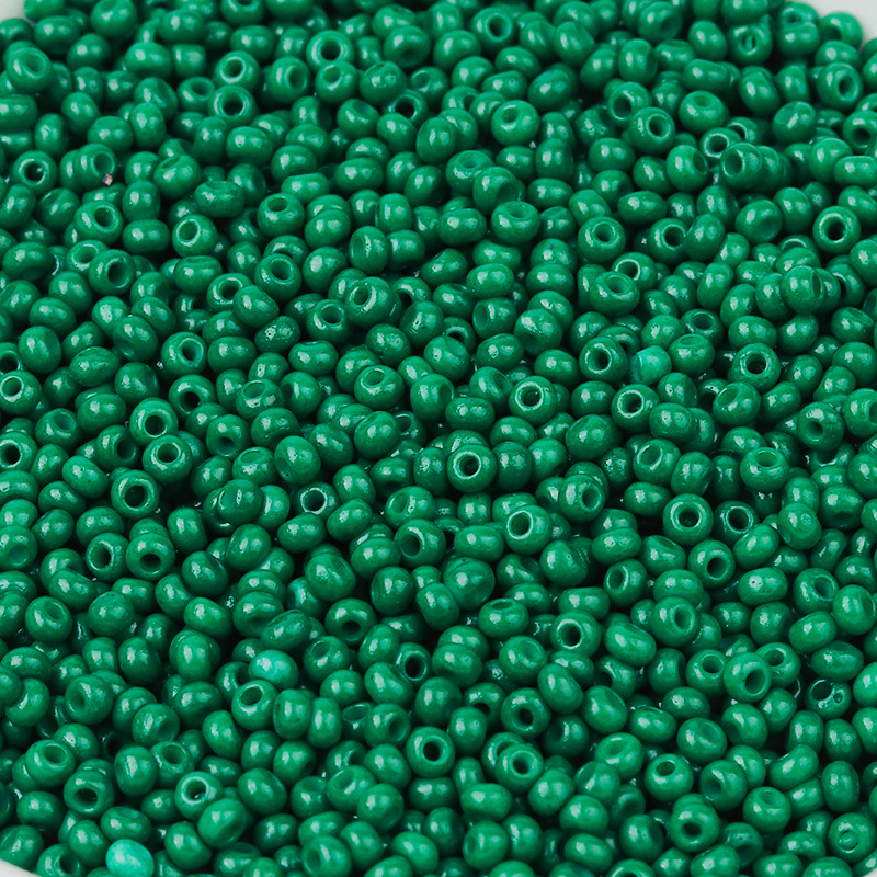 Hộp 1000 hạt xỏ lỗ bằng thủy tinh hình tròn đường kính 2mm dùng làm trang sức