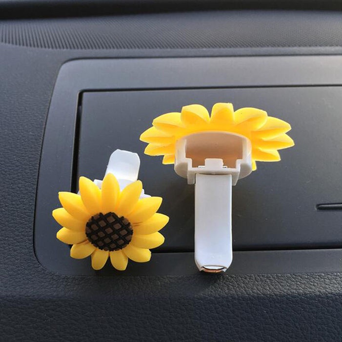 Kẹp Khuếch Tán Nước Hoa Hình Hoa Hướng Dương Mặt Cười Hoạt Hình Sáng Tạo Trang Trí Nội Thất Xe Hơi