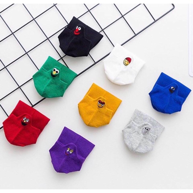 Set 10 Tất gót thêu hoạt hình