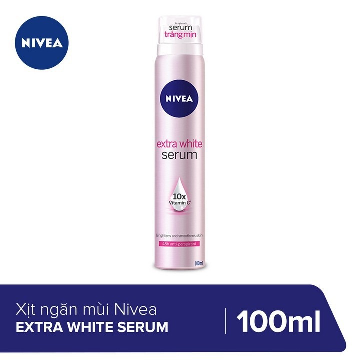 Xịt Khử Nivea Extra White Serum 100ml/ trắng mịn mờ thâm 150ml