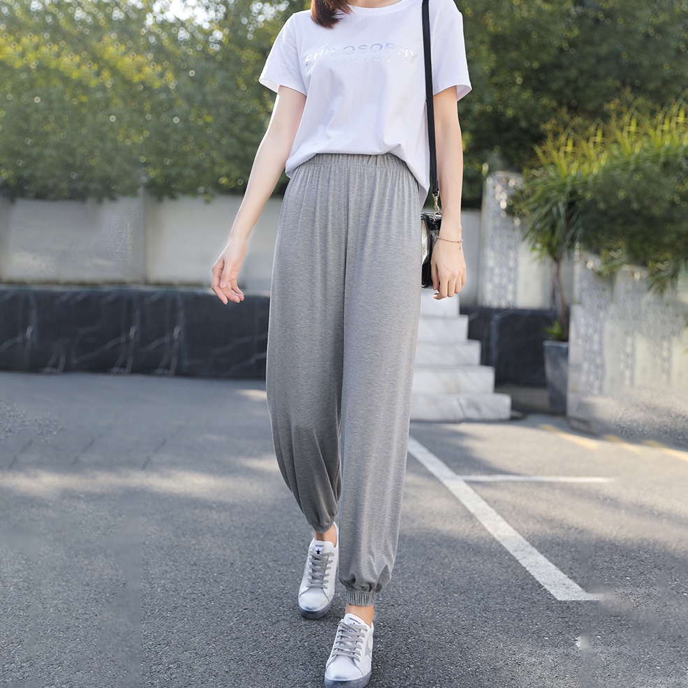 Quần jogger nữ ICOTTON quần bo gấu chất liệu cotton 100% cao cấp, mặc hè thu, mềm mát