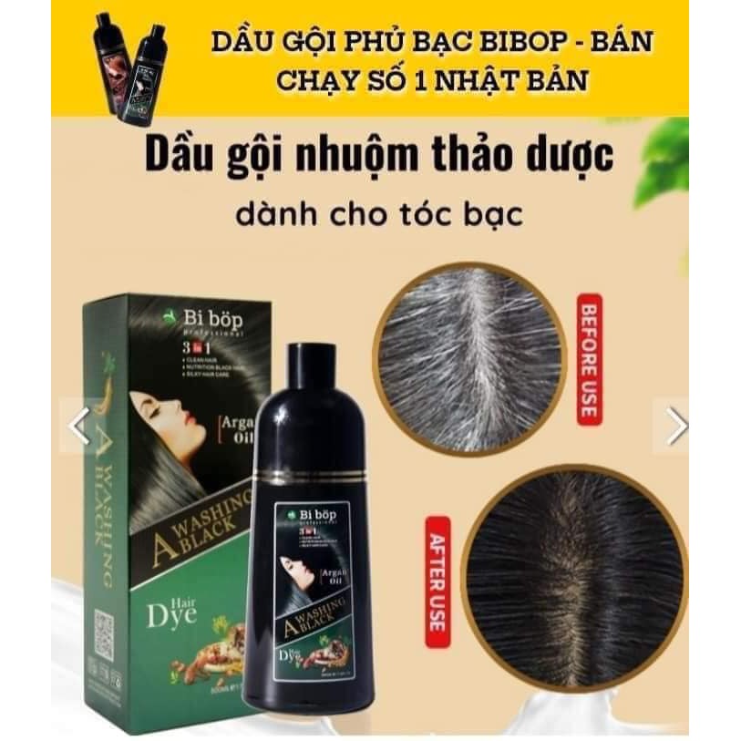 Dầu gội nhuộm tóc thảo dược Bibop của Nhật 500ml