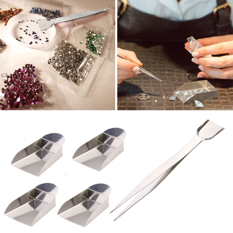 Nhíp Inox Gắp Đá Quý / Trang Sức Kim Cương Dạng Rãnh