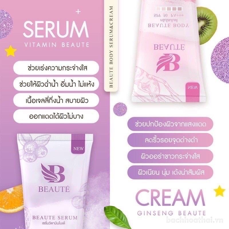 Serum/ Kem dưỡng thể chống nắng Beaute Thái Lan