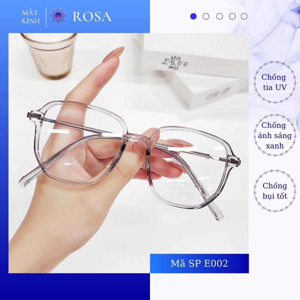 Kính mắt trong suốt phiên bản thời trang - Mã SP E002 - Rosa