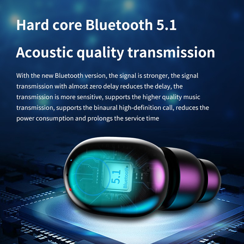 Tai Nghe Bluetooth X11B Âm Thanh Hifi Có Đèn Led Hiển Thị Chất Lượng Cao