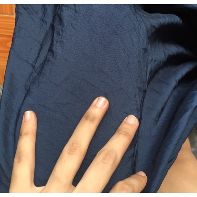 1kg sale Vải hai mặt lanh lụa màu xanh than và đen than khổ 1,3m của Vải rẻ HB shop