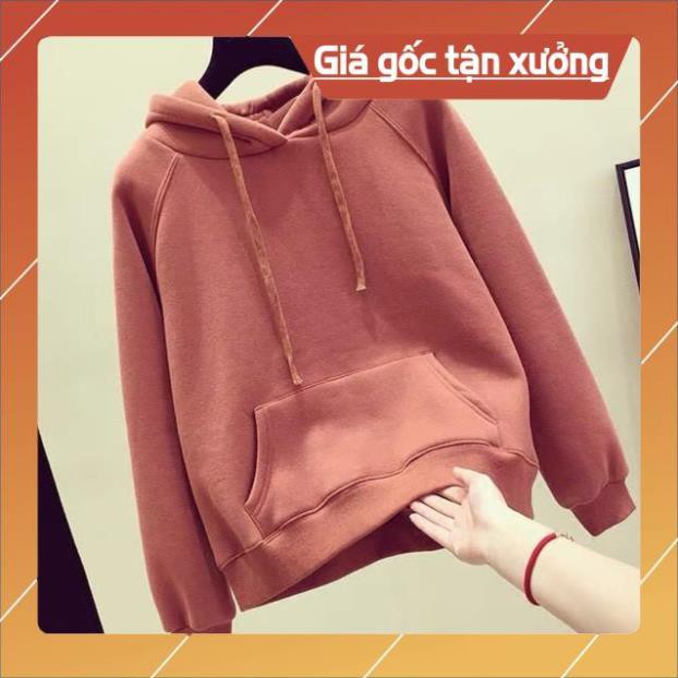 Áo Hoodie BASIC màu trơn unisex nam nữ màu xanh đỏ tím vàng cam đen hồng xám trắng be form thụng ˇ ) .