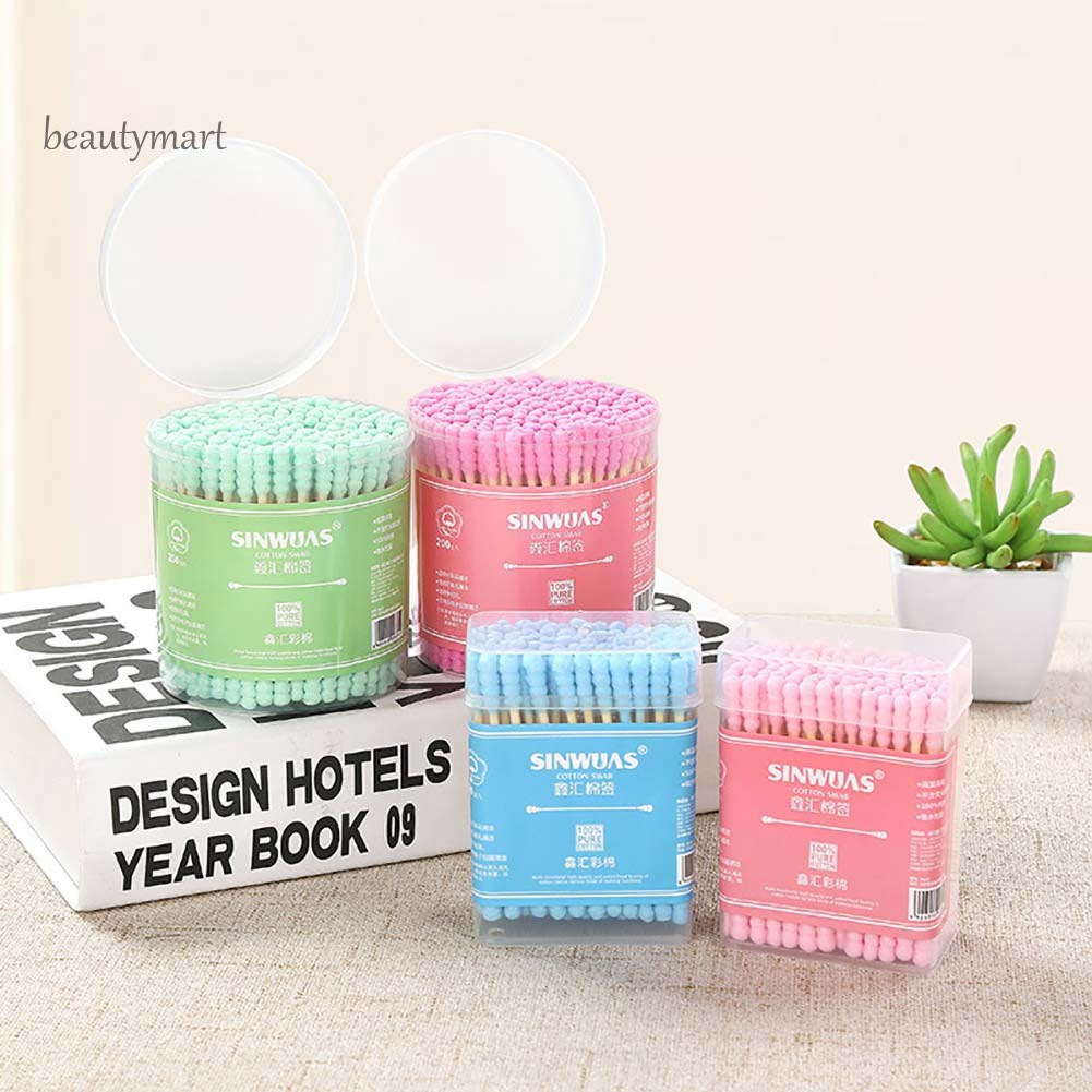 Hộp 100/200 tăm bông hai đầu sử dụng một lần đa năng