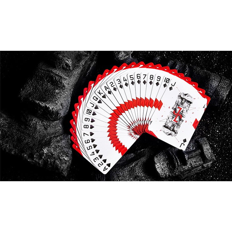 Bộ bài tây, bài ảo thuật Moai Red Edition Playing Cards - Bài Mỹ - Bài Chính Hãng