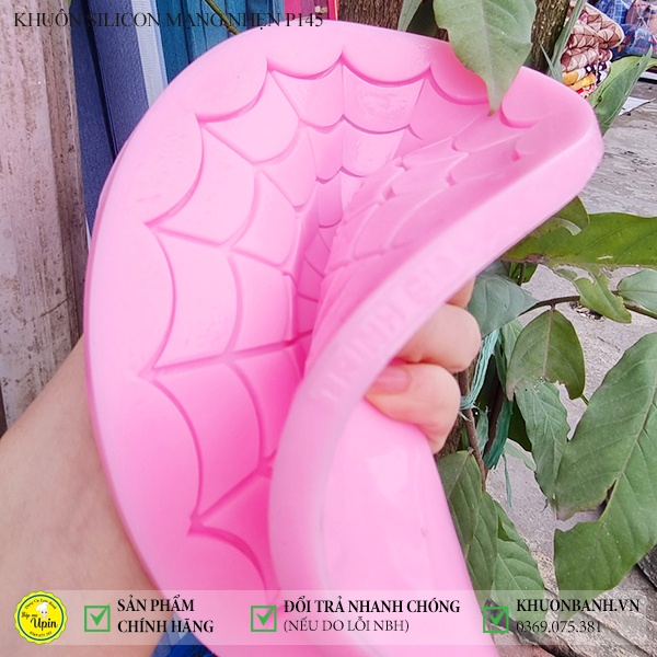 Khuôn silicon làm mạng nhện to 16cm trang trí bánh rau câu sinh nhật làm bánh siêu nhân spider man