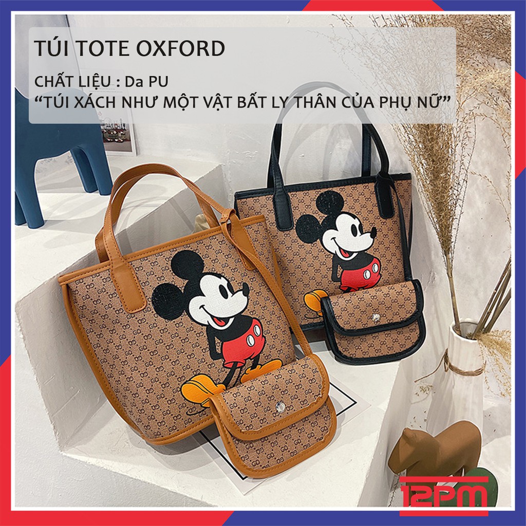 Túi xách nữ mickey, túi xách nữ da mềm cao cấp, kiểu dáng công sở 12PM Shop