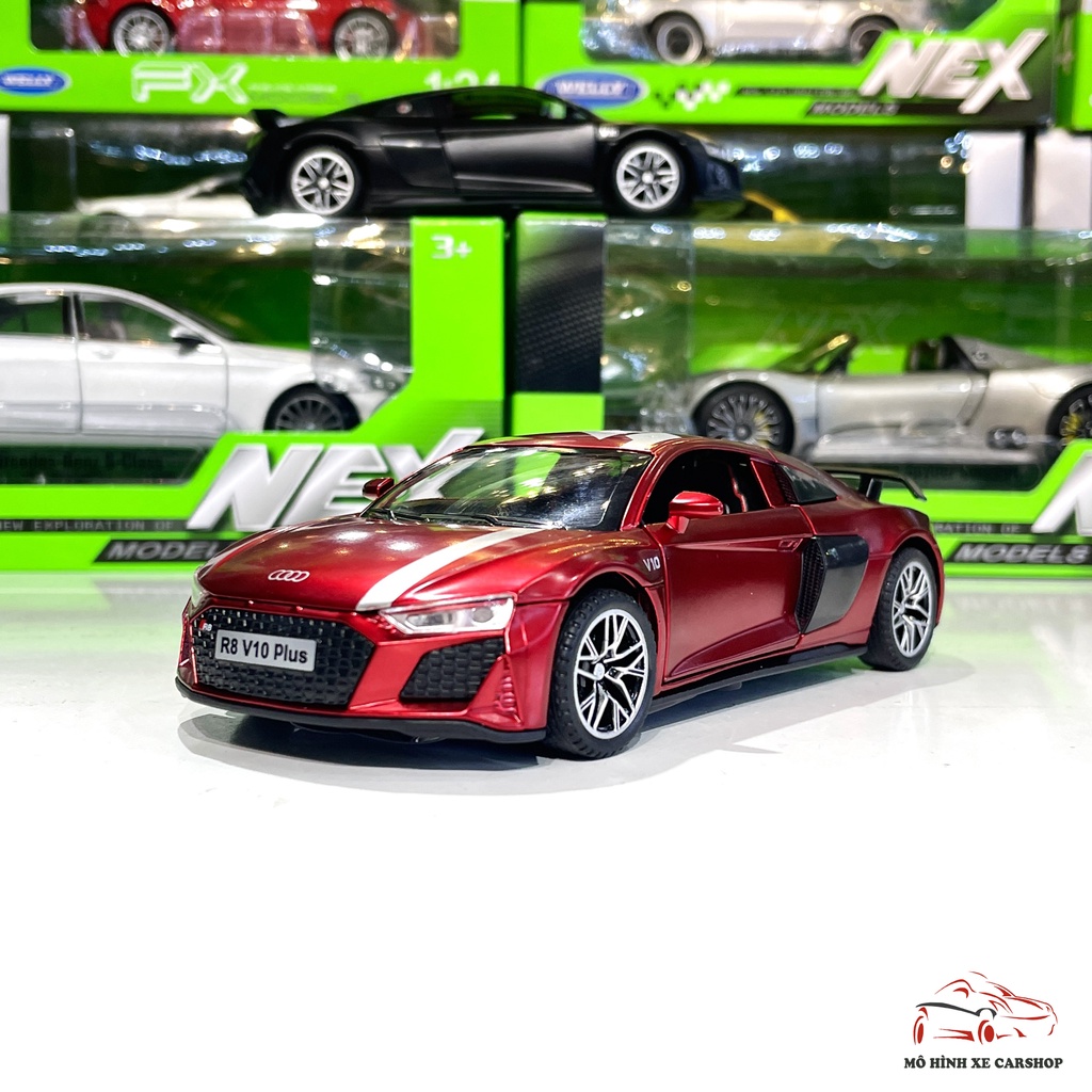 Mô hình xe ô tô Audi R8 V10 Plus tỉ lệ 1:32 hãng Alloy 4 màu