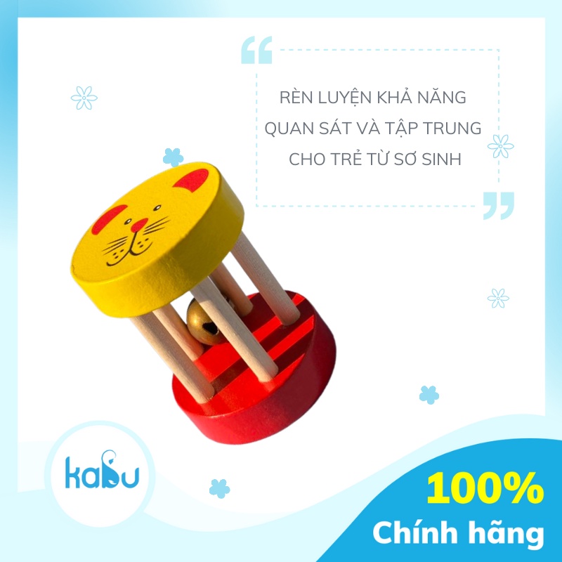 KABU- Xúc Xắc Lồng Gỗ Phát Triển Giác Quan Cho Bé Sơ Sinh