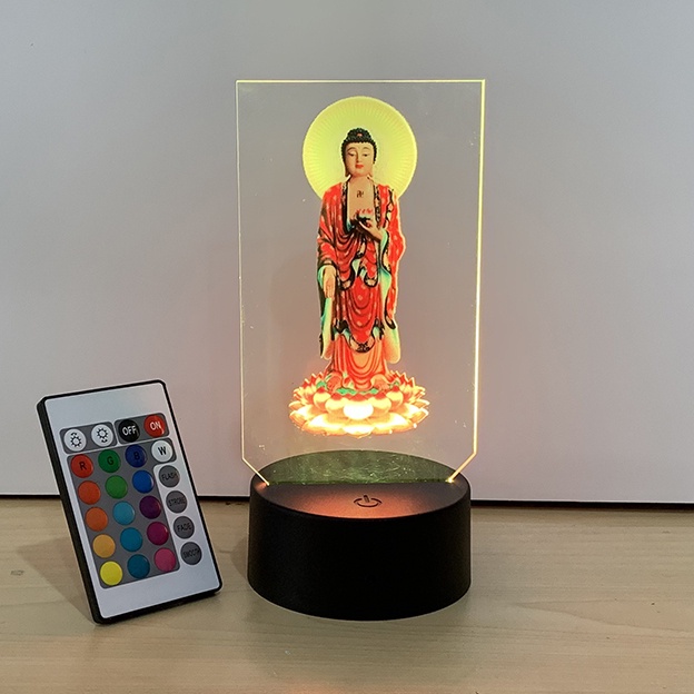Tranh thờ phật đèn led, phật adida, phật Thích Ca, Địa Tạng Vương Bồ Tát, tranh trang trí phòng thờ phật