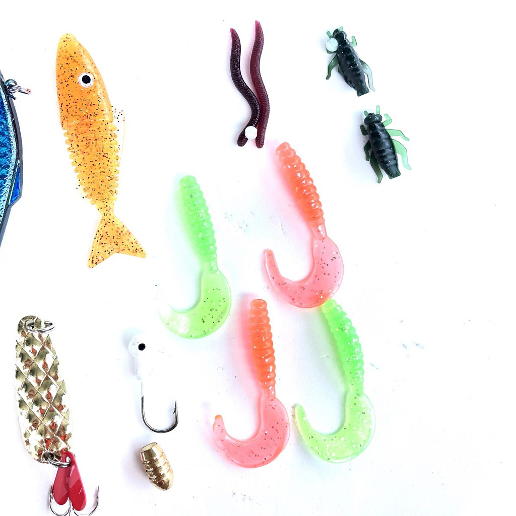 Sét mồi câu lure GW , 14 con mồi lure tổng hợp hàng chuẩn y hìnhg