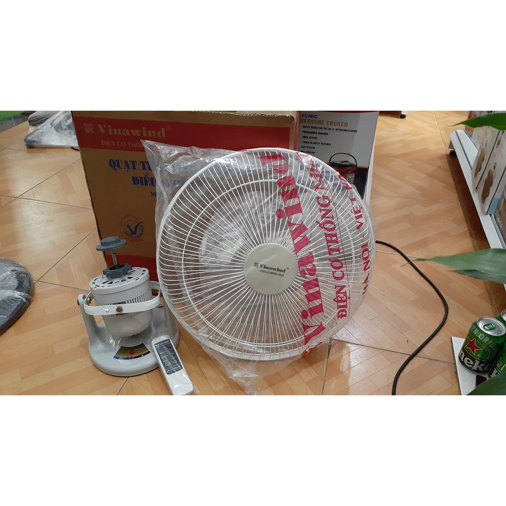 Quạt đảo trần Vinawind - QTĐ400X-ĐB (khiển xa) và QTĐ400-ĐB (hộp số), sải cánh 400mm, điện cơ Thống Nhất | BigBuy360 - bigbuy360.vn