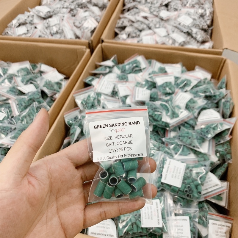 Set 25 Đầu Mài Móng Nhám Giấy Xanh Mịn Và Nhám Chuyên Dụng Để Mài Móng Tay Móng Bột