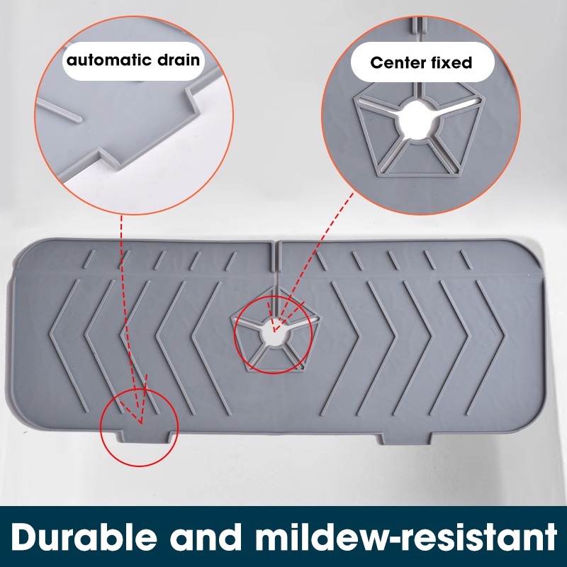 Miếng Silicone Gắn Vòi Nước Bồn Rửa Chén Chống Văng Có Thể Tái Sử Dụng
