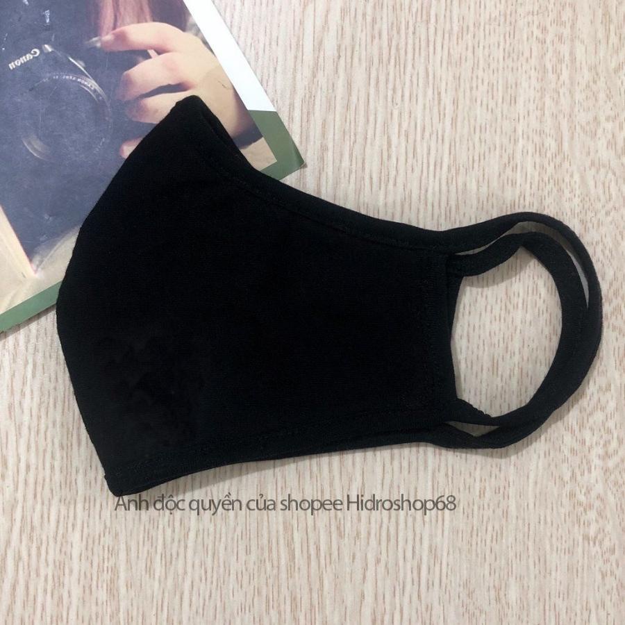 Khẩu trang vải cotton hai lớp in hình