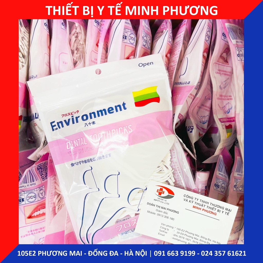 Tăm chỉ nha khoa vệ sinh răng gói 50 chiếc, 80 chiếc