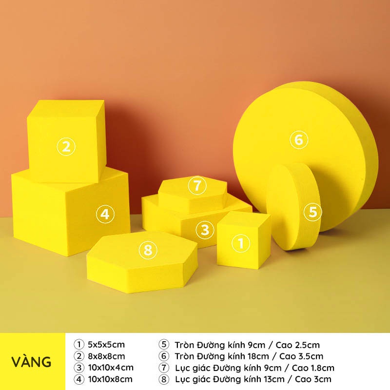Khối hình học Nhiều Màu, nhiều kích thước dùng chụp ảnh sản phẩm P2