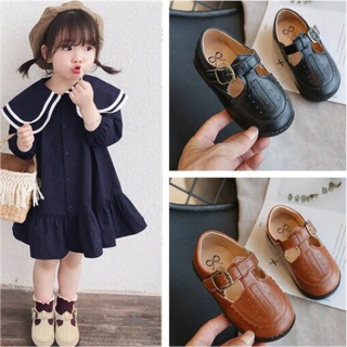 Giày da phong cách vintage cho bé