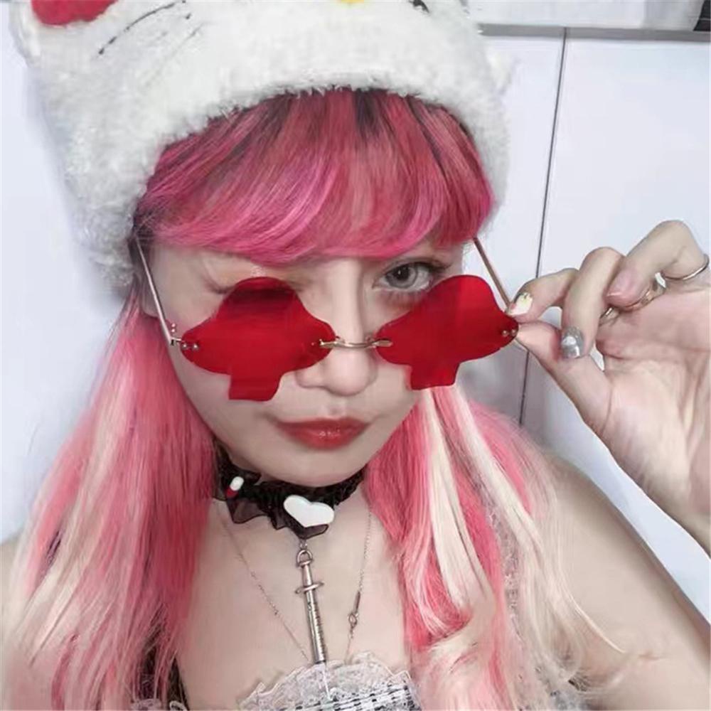 Kính Mát Gọng Nấm Trong Suốt Thời Trang Halloween Cho Nữ