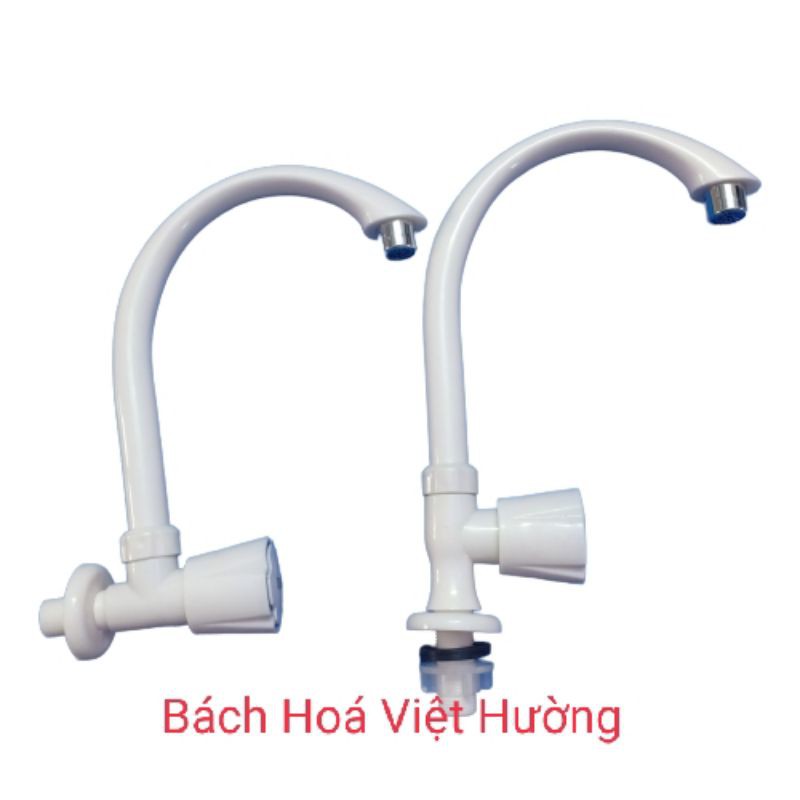 Vòi rửa chén bát nhựa cắm chậu, vòi bếp cắm tường cao cấp