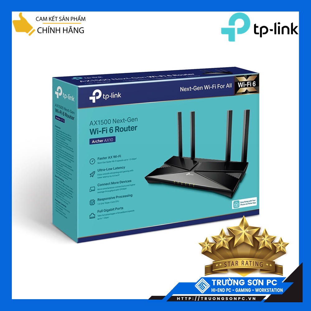 Bộ Phát Router Wifi TPLink Archer AX10 Wifi 6 Chuẩn AX 1500Mpbs/ Mercusys MW 325R