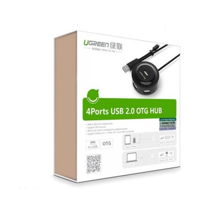 Bộ chia USB 2.0 4 cổng + OTG UGREEN 20275