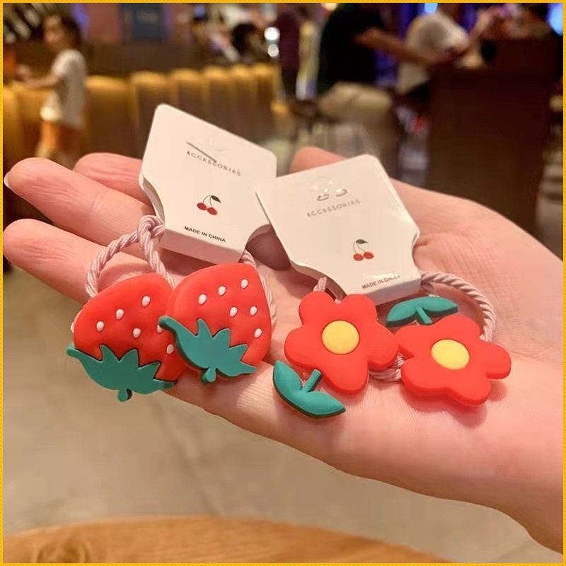 Dây Buộc Tóc Cao Su Cỡ Nhỏ Dễ Thương Phong Cách Hàn Quốc Cho Bé Gái