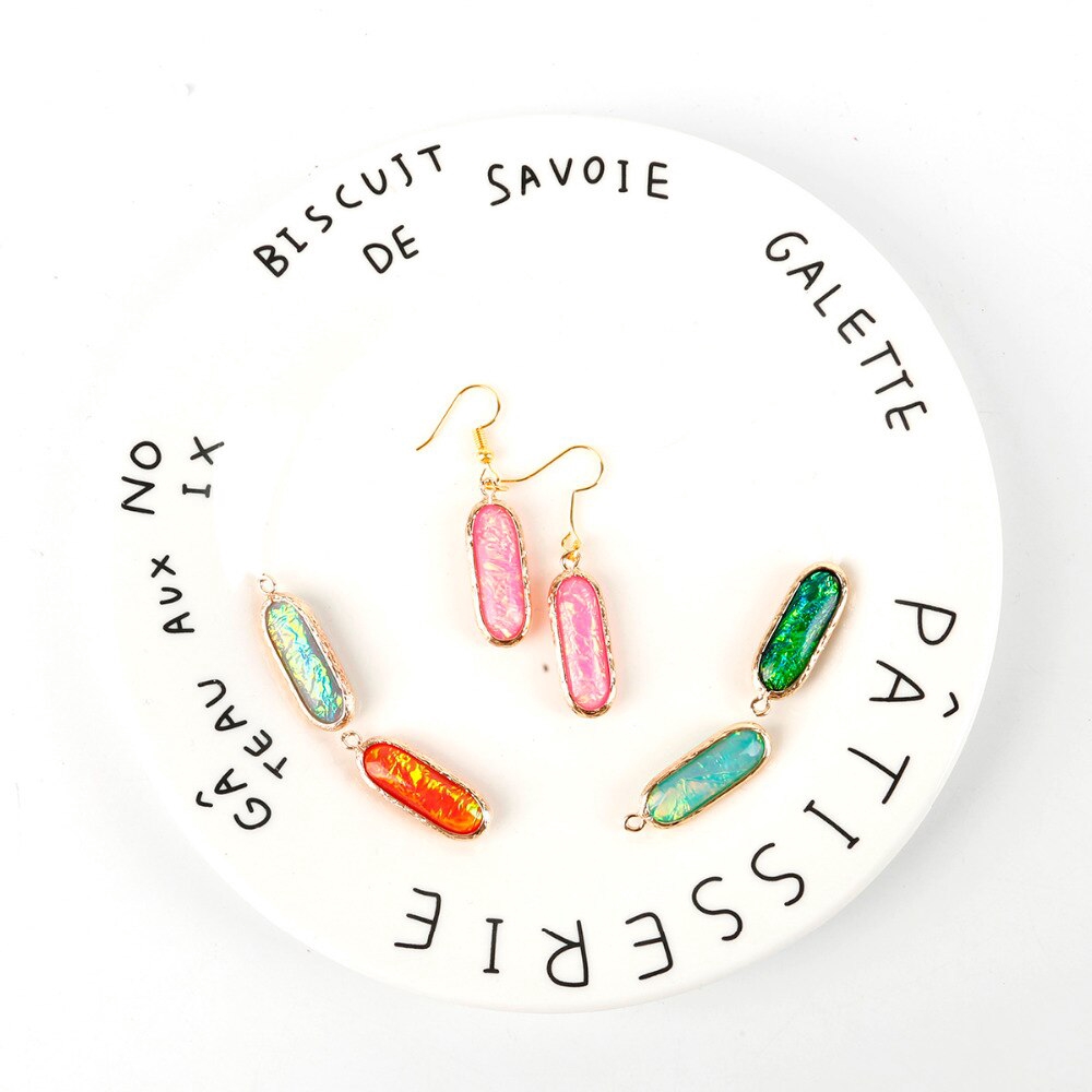 Mặt vòng cổ chất liệu đồng mạ vàng hình oval dành cho làm trang sức