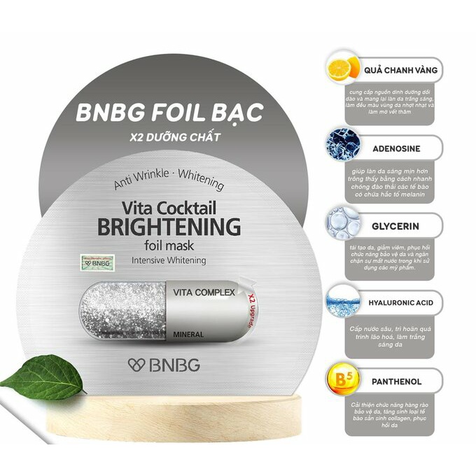 Mặt Nạ BNBG Dưỡng Ẩm Chuyên Sâu Cho Mọi Loại Da 30ml Vita Cocktail Aqua Foil Mask,Hàn Quốc