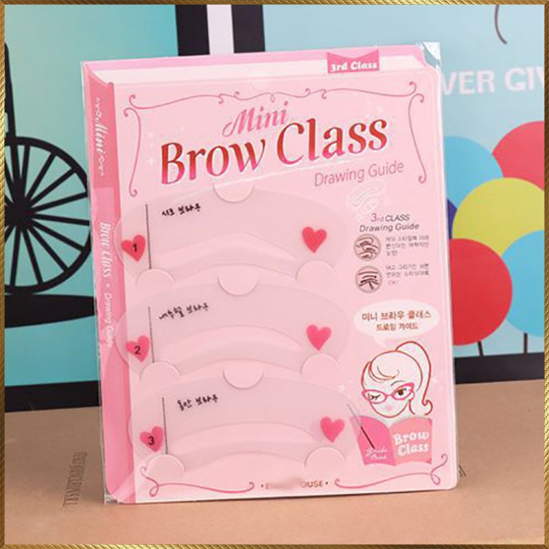 Khuôn kẻ lông mày Mini Brow Class bộ 3 kiểu