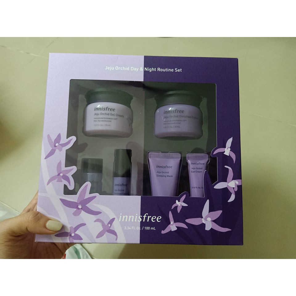 [Innisfree] Bộ sản phẩm ngăn ngừa lão hóa hoa lan tím Jeju Orchid Day & Night Routine