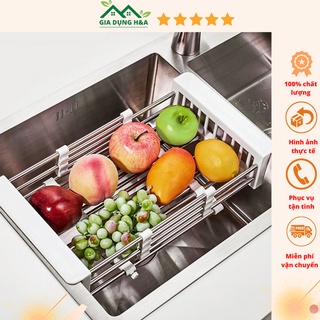 Giá inox để chậu rửa bát - rổ đựng đồ đa năng