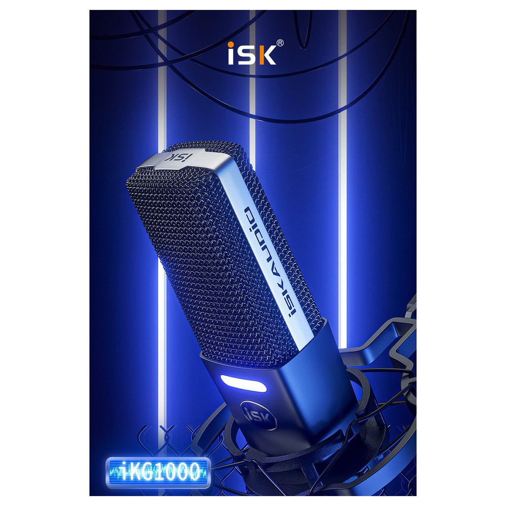 [Mã ELHACE giảm 4% đơn 300K] Micro Thu Âm Hát Karaoke Livestream Cao Cấp iSK iKG1000 (Đen)