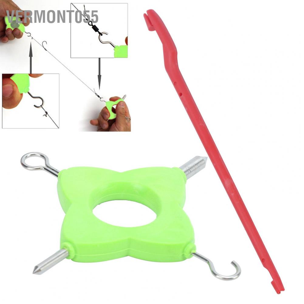 Vermont055 4 in 1 Multi Puller Tool Fishing Baiting Rigs Kit Carp Line Knotting Rig