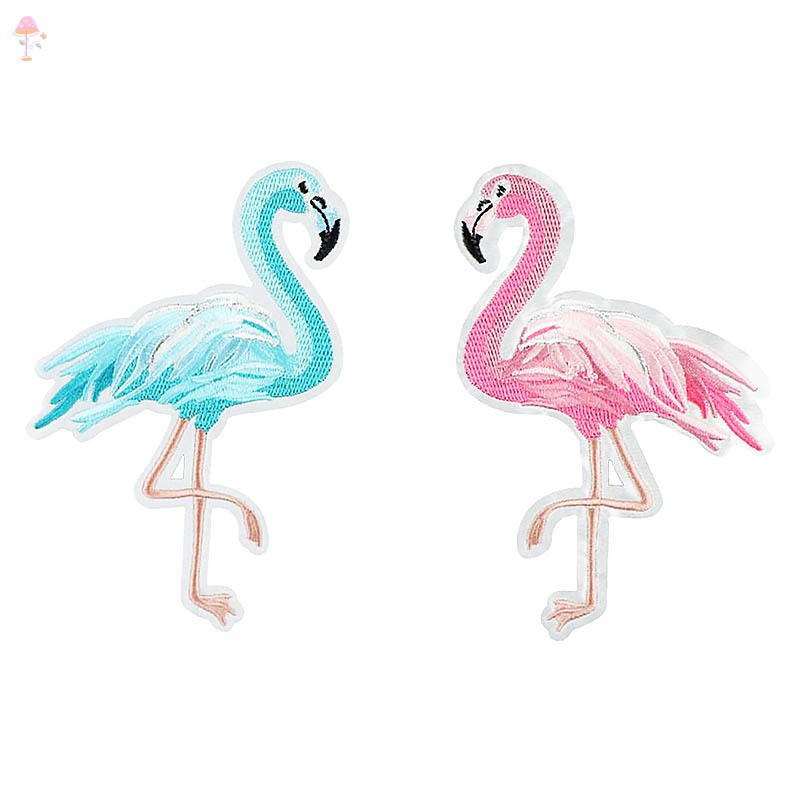 LL Garment Accessories Embroidered Edge Small Fresh Flamingos Embroidery Cloth Stickers Sew Patches DIY Subsidies .VN