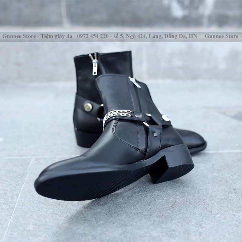 HARNESS BOOT GIÀY NAM CAO CỔ ĐAI CHAIN TĂNG CHIỀU CAO HR1 | BigBuy360 - bigbuy360.vn
