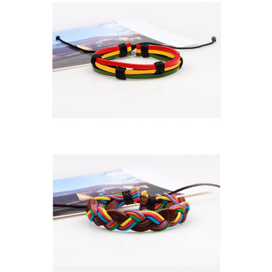 Combo 5 Vòng Tay Da Handmade - A11