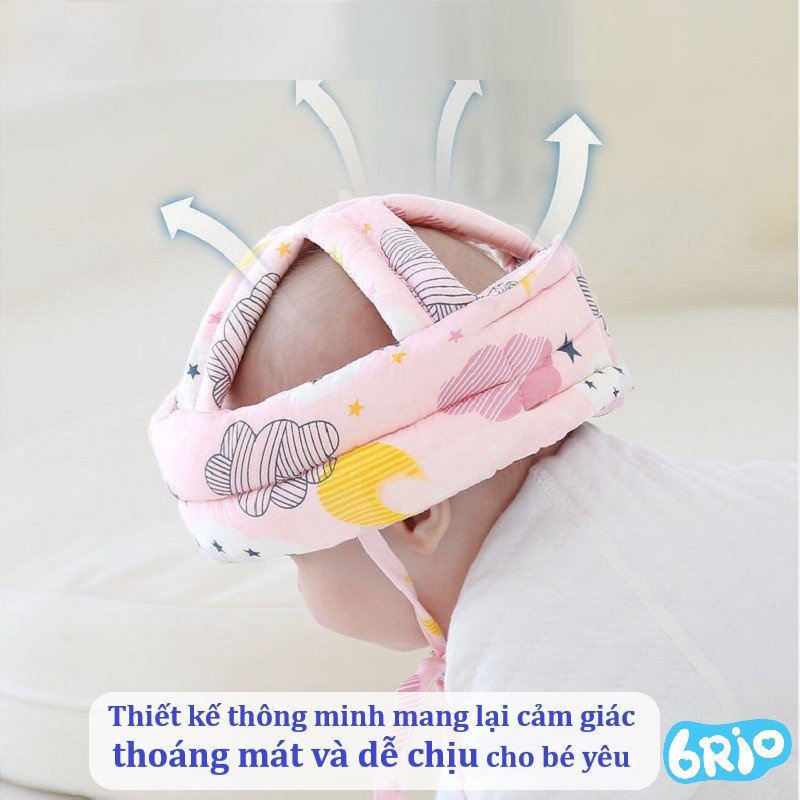 Mũ bảo vệ đầu cho bé, mũ bảo hiểm chống va đập cho bé tập đi