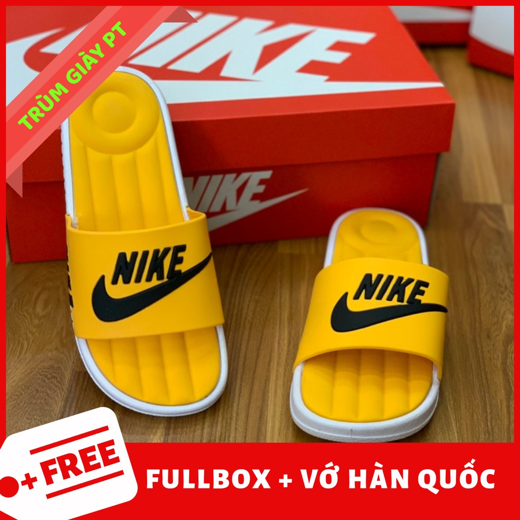 [FREESHIP - Video cận cảnh] Dép Nike nữ màu vàng đi mưa hot trend 2019 | Dép nữ đẹp thời trang